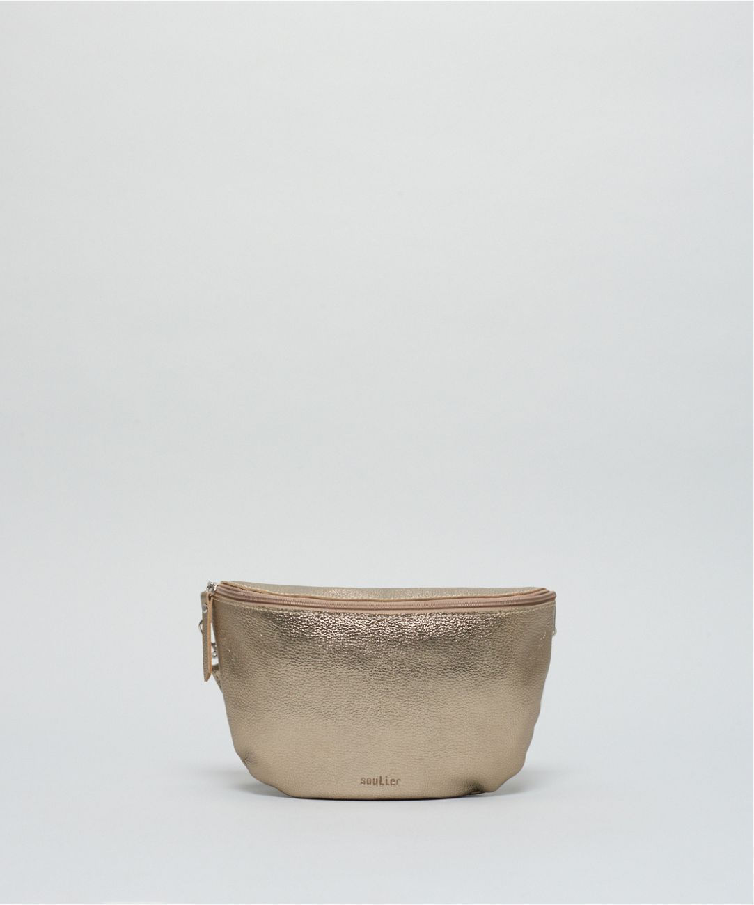 Bolsa p Couro Cadarco Listra - Prata Velho