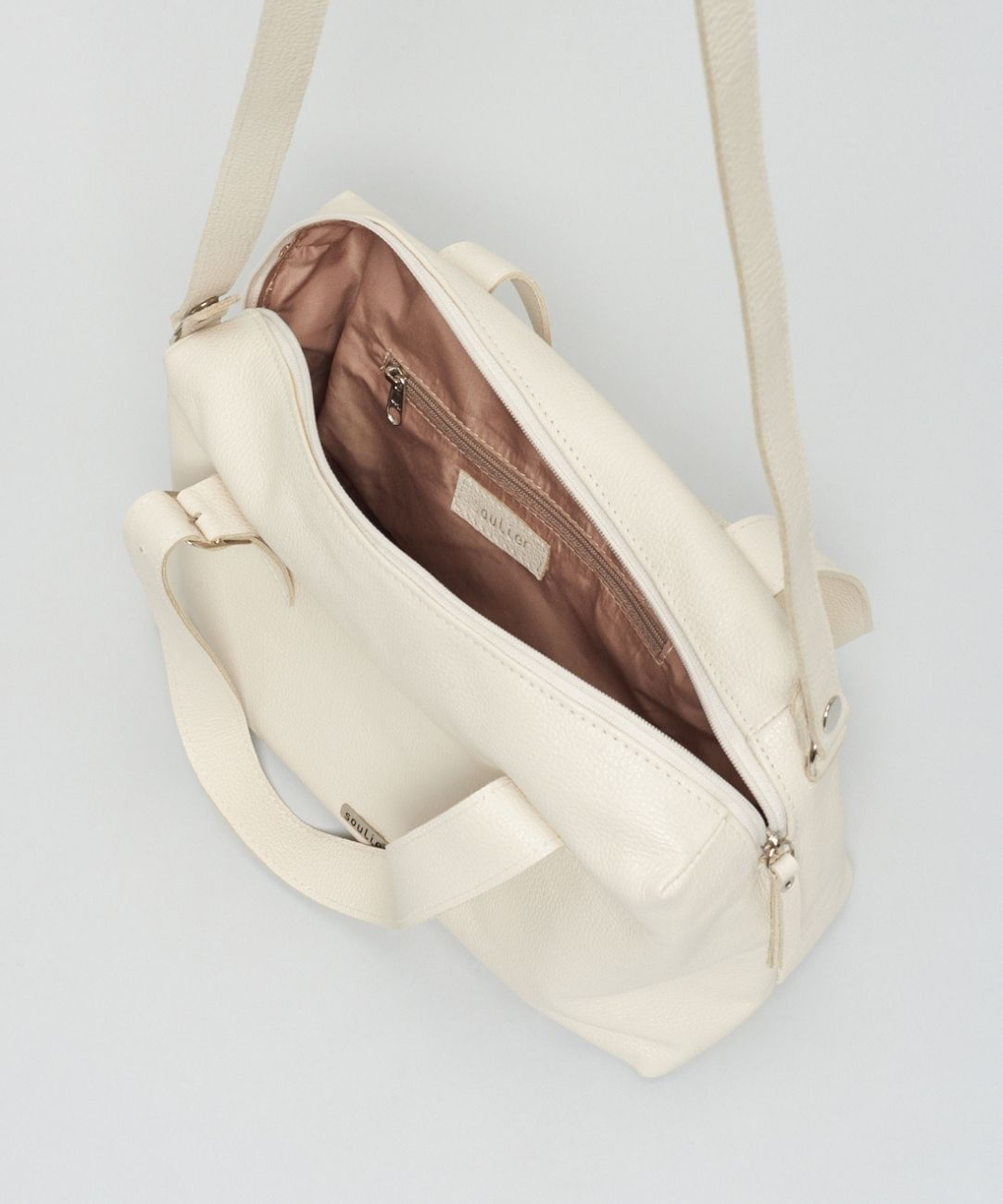 Bolsa m Couro Duda - Offwhite - Imagem 5