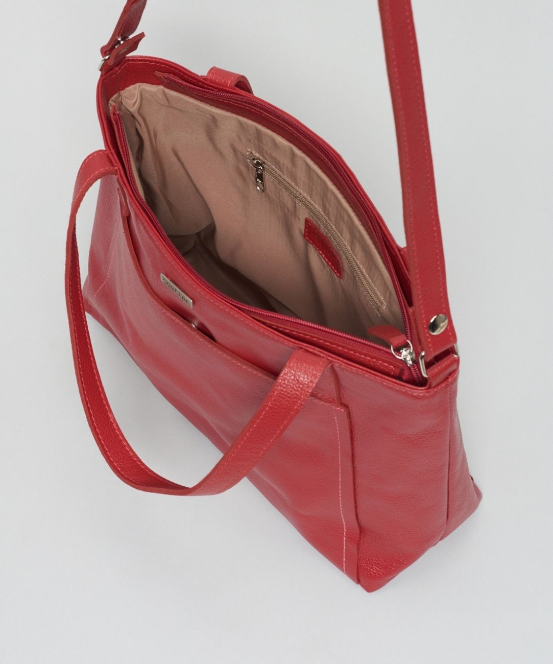 Bolsa g Couro Alice - Vermelho - Imagem 5
