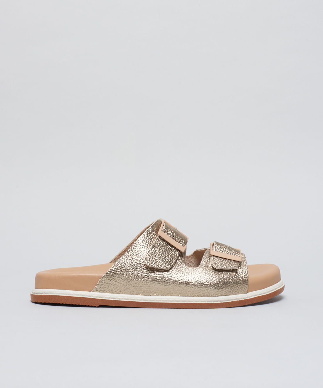 Rasteira Anatomica Vira - Prata Velho