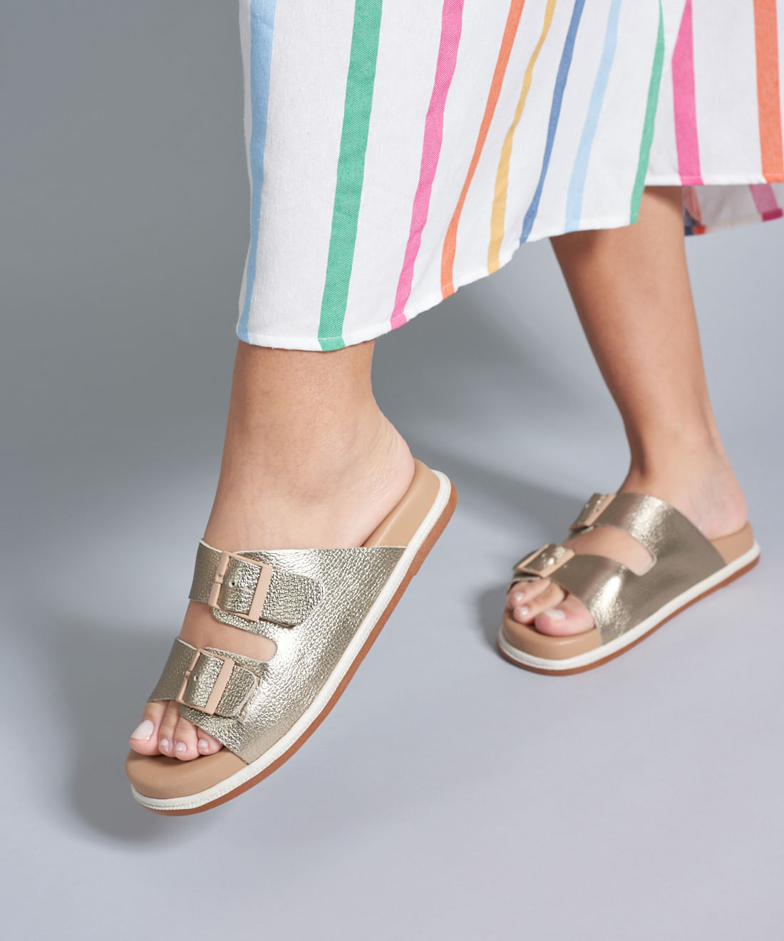 Rasteira Anatomica Vira - Prata Velho - Imagem 20