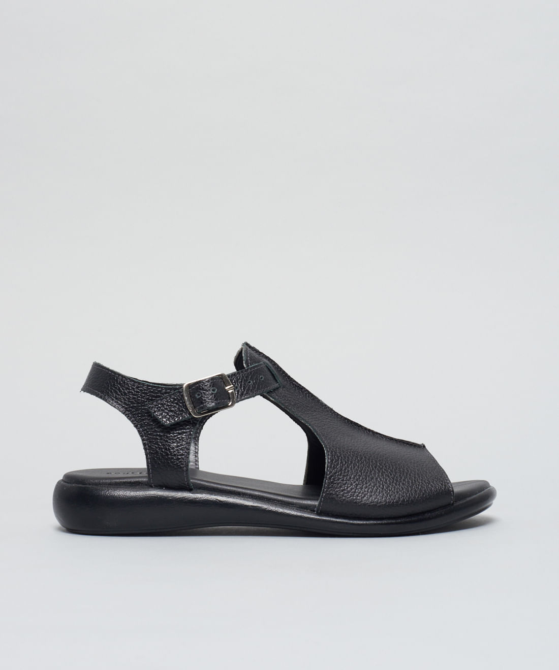 Rasteira Couro Patricia - Preto