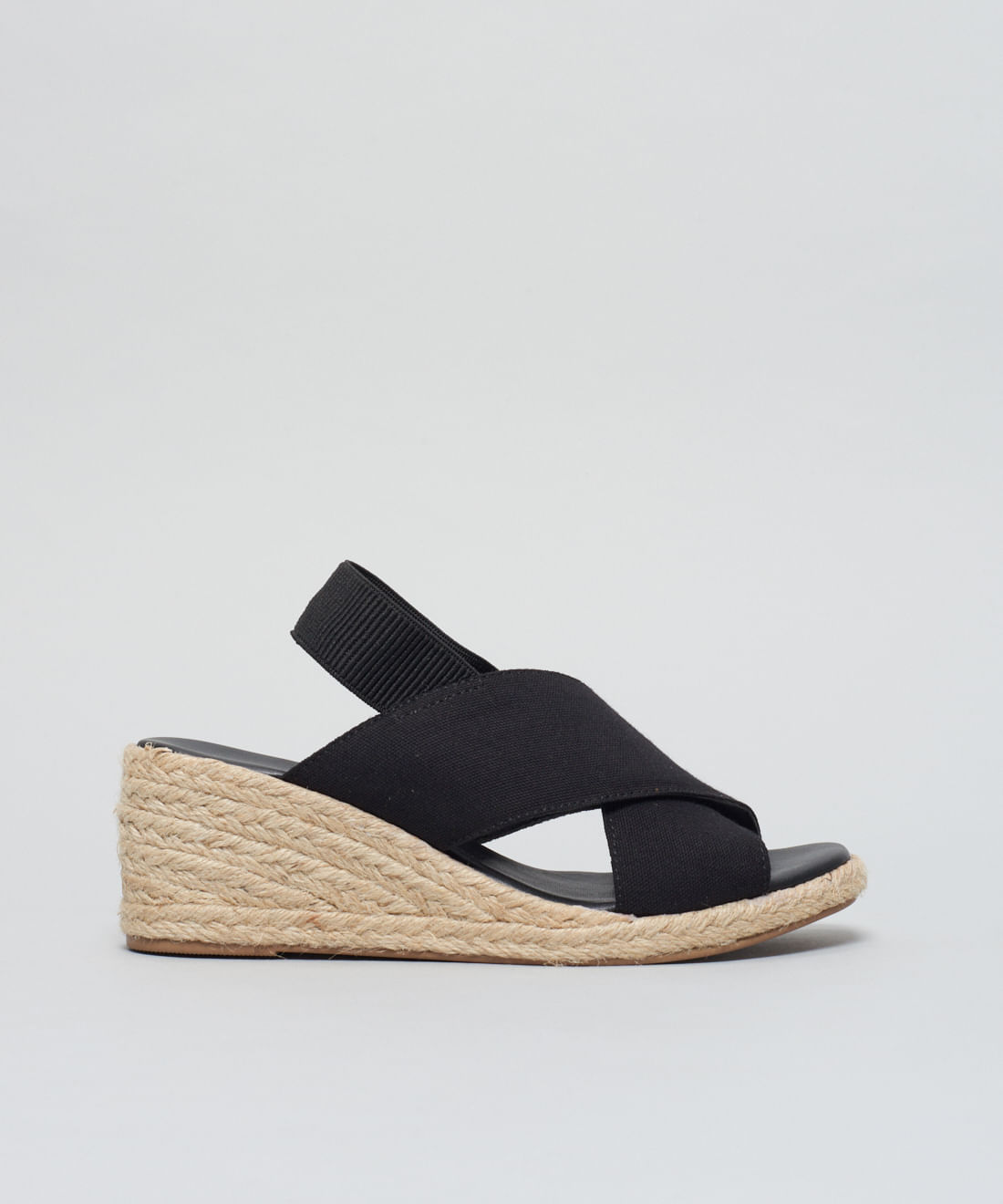 Anabela Lona Tiras Cruzadas - Preto - Imagem 25