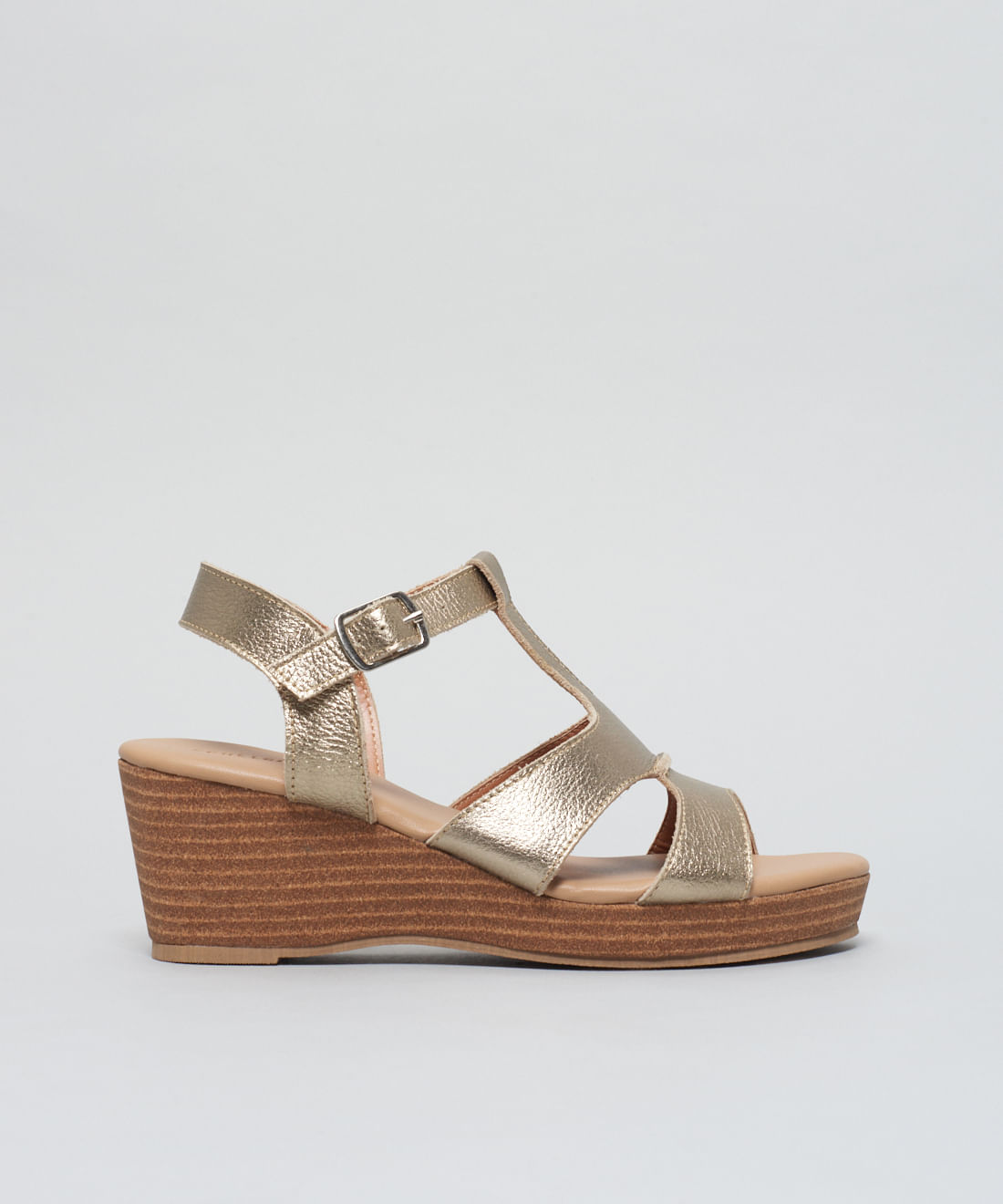 Anabela Couro Gisele - Prata Velho - Imagem 13