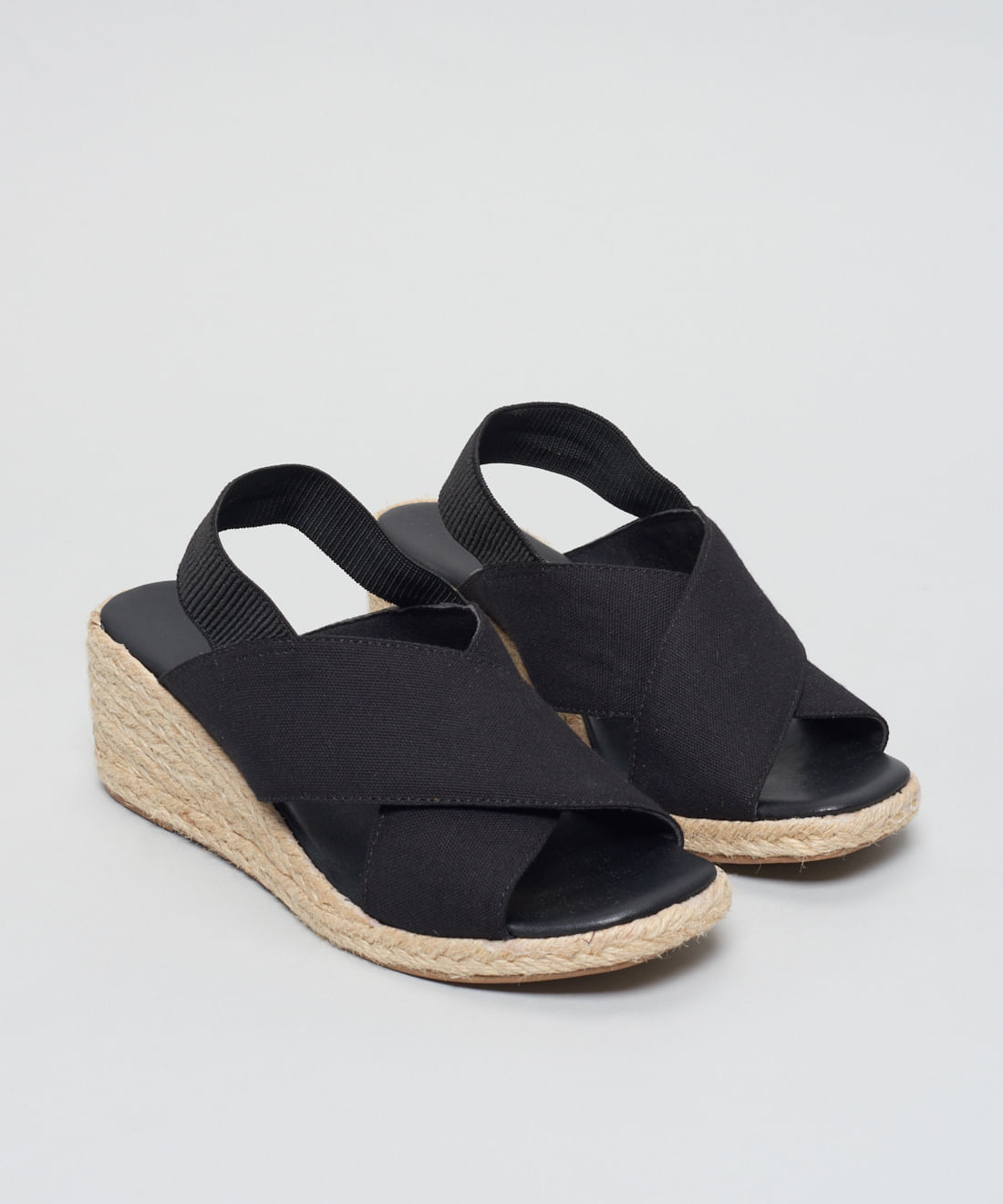 Anabela Lona Tiras Cruzadas - Preto - Imagem 14