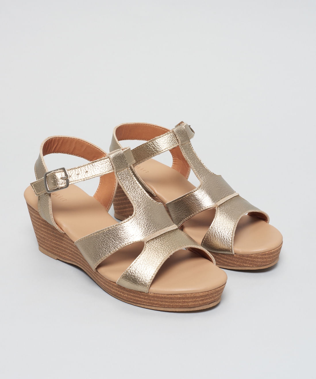 Anabela Couro Gisele - Prata Velho - Imagem 22