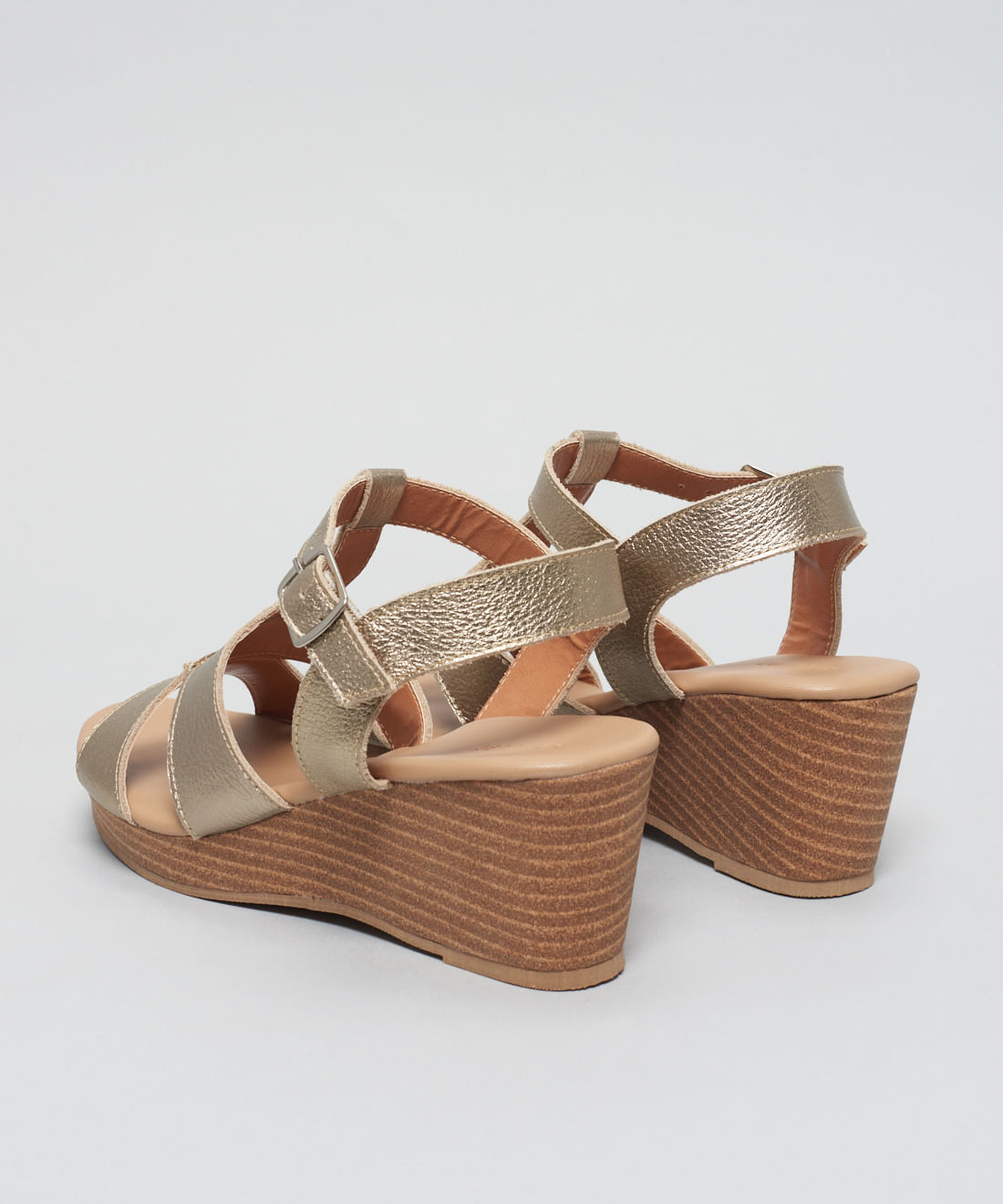 Anabela Couro Gisele - Prata Velho - Imagem 15