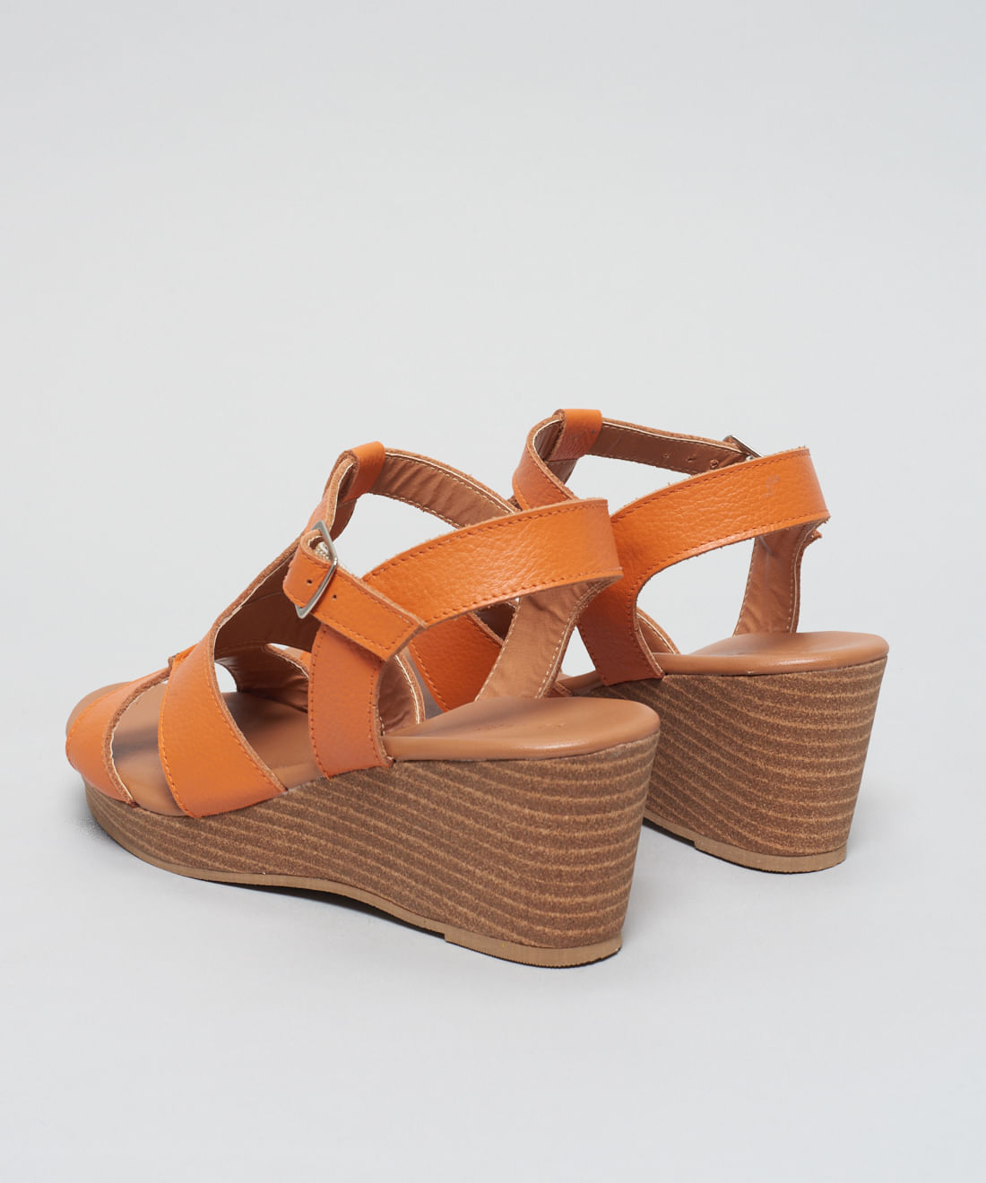 Anabela Couro Gisele - Tangerina - Imagem 3