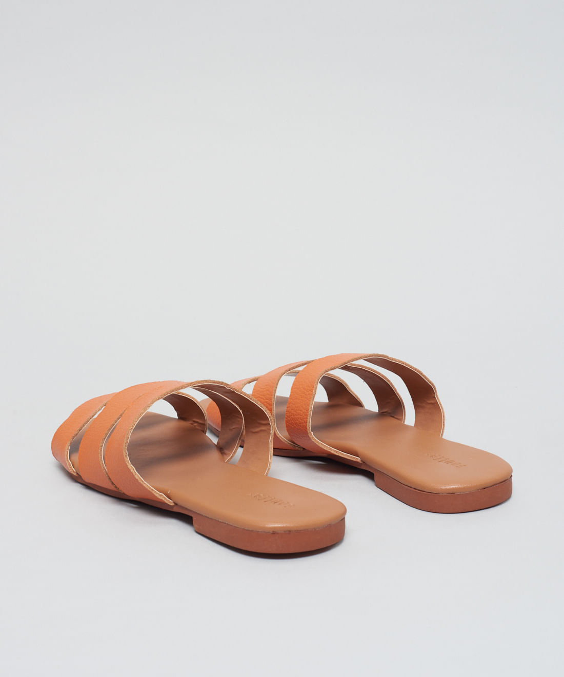 Rasteira Basica Couro Ondas - Tangerina - Imagem 27