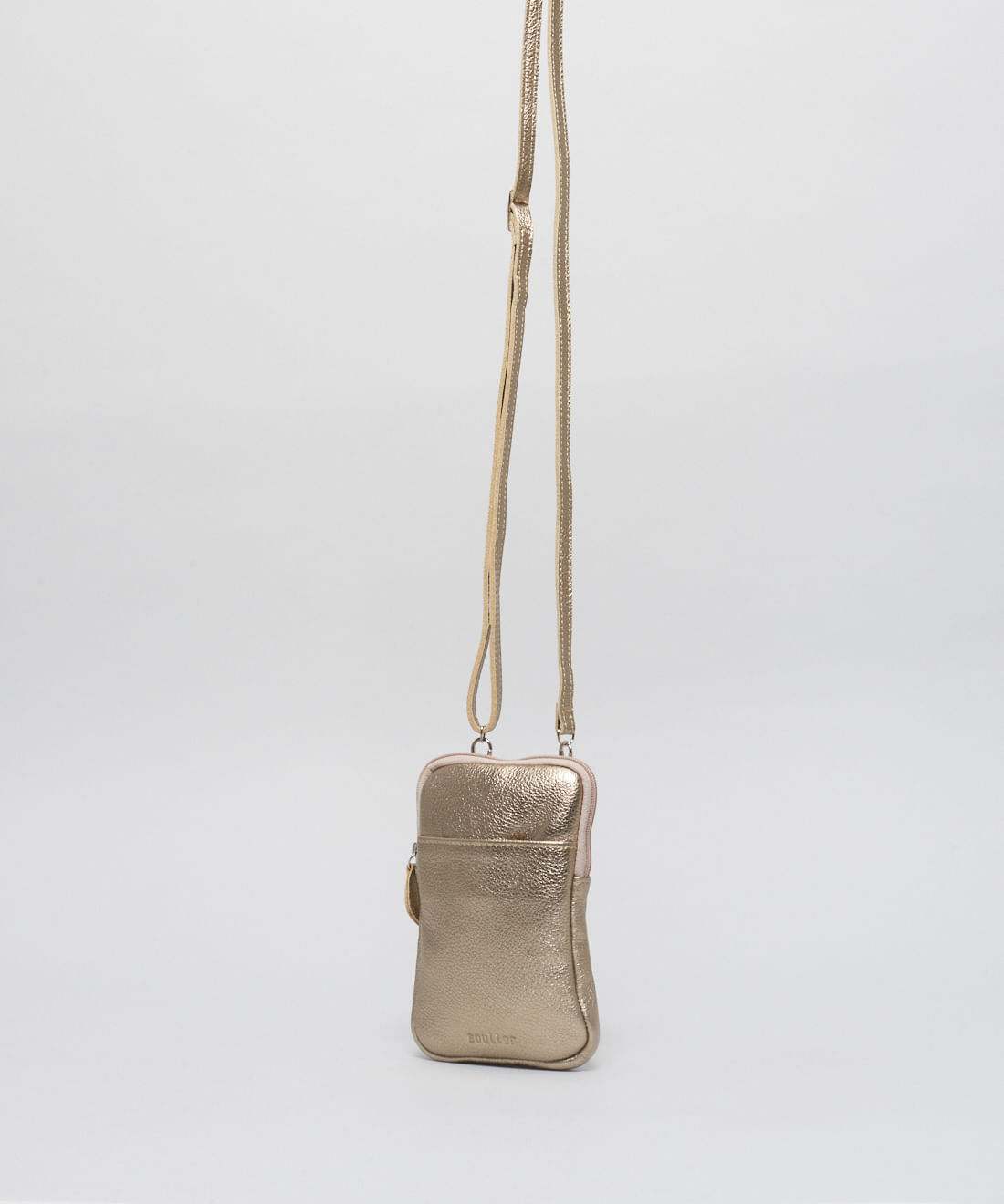 Bolsa p Couro Alcas - Prata Velho - Imagem 2