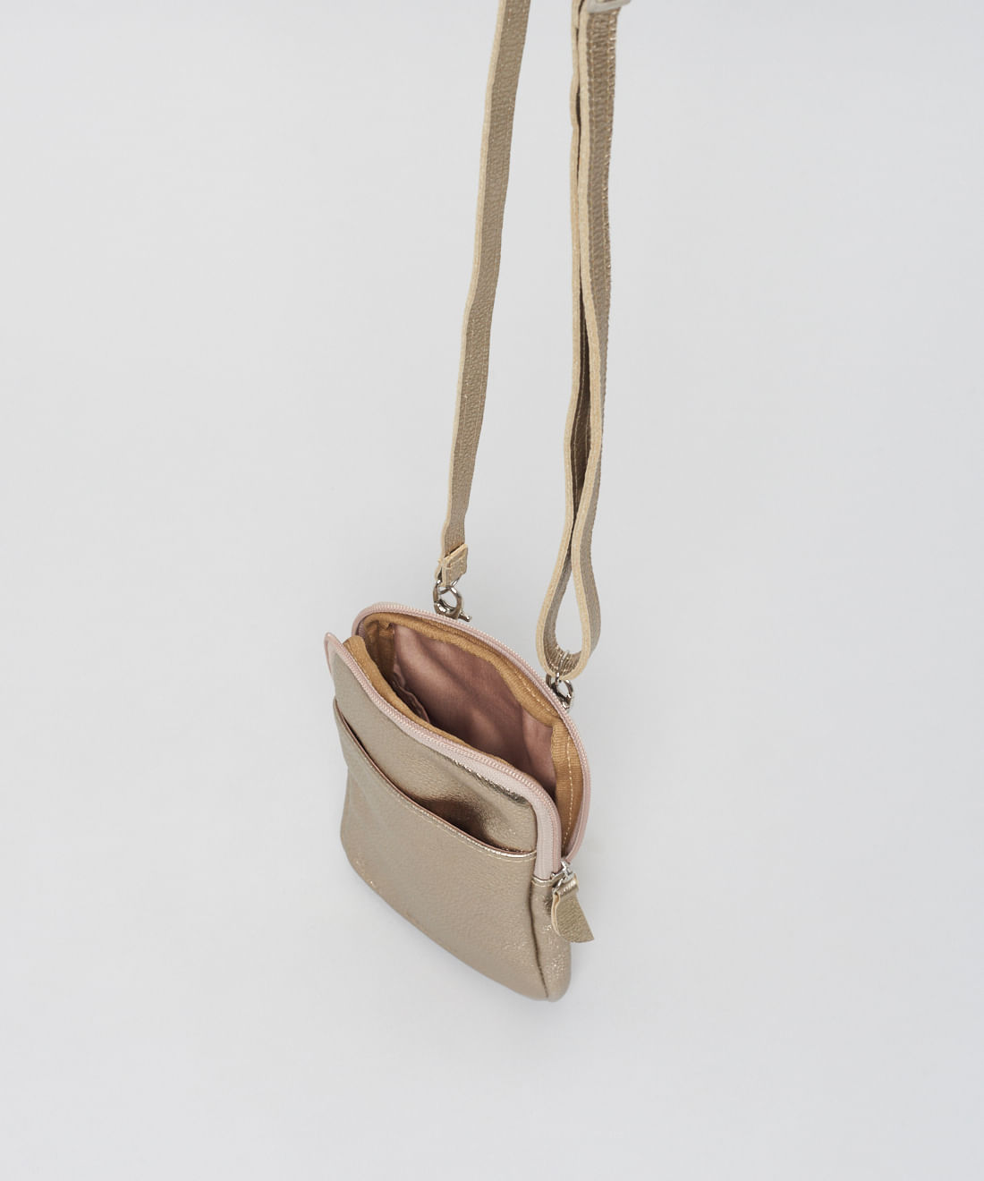 Bolsa p Couro Alcas - Prata Velho - Imagem 5