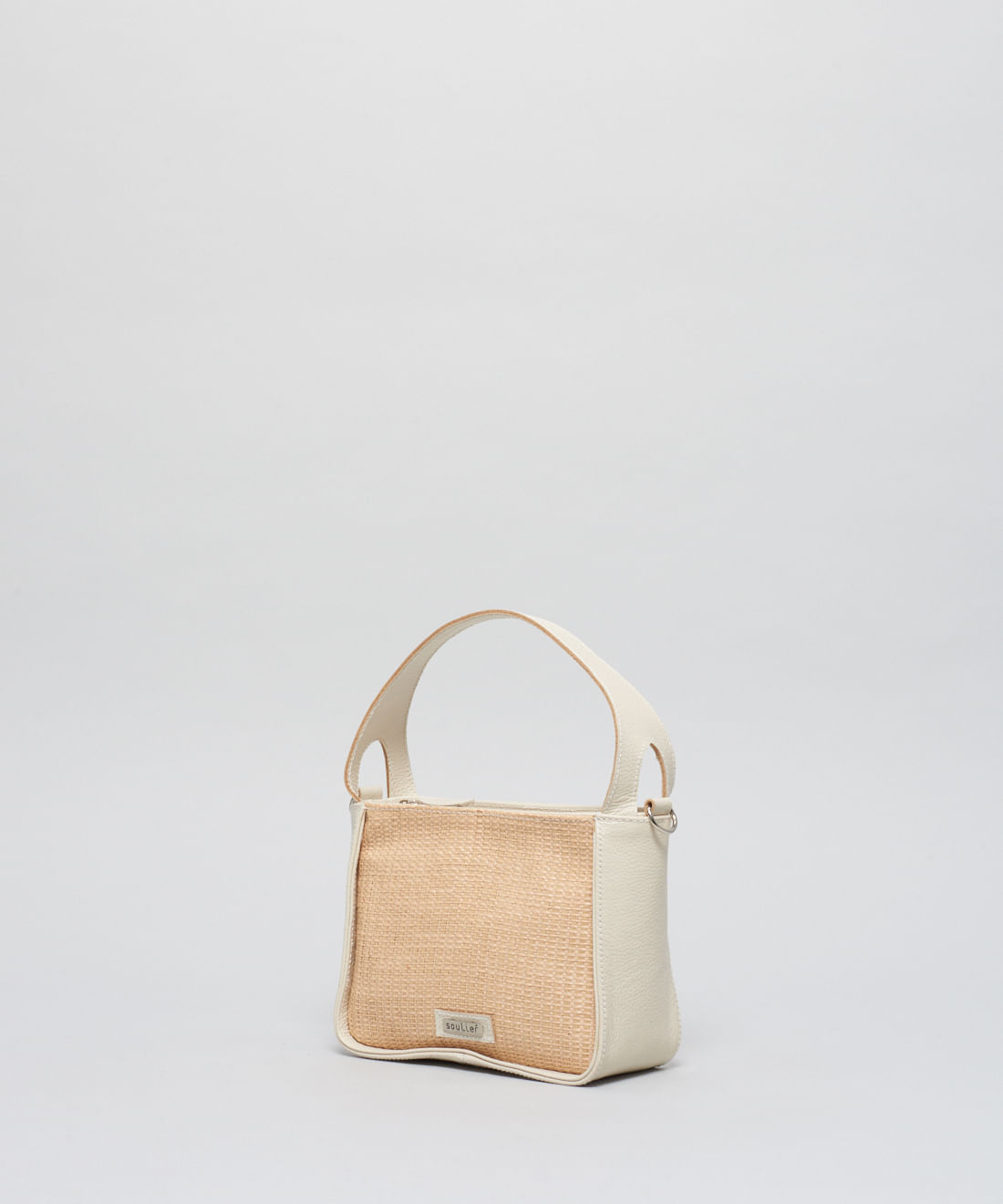 Bolsa p Couro Rafia - Palha Natural - Imagem 3