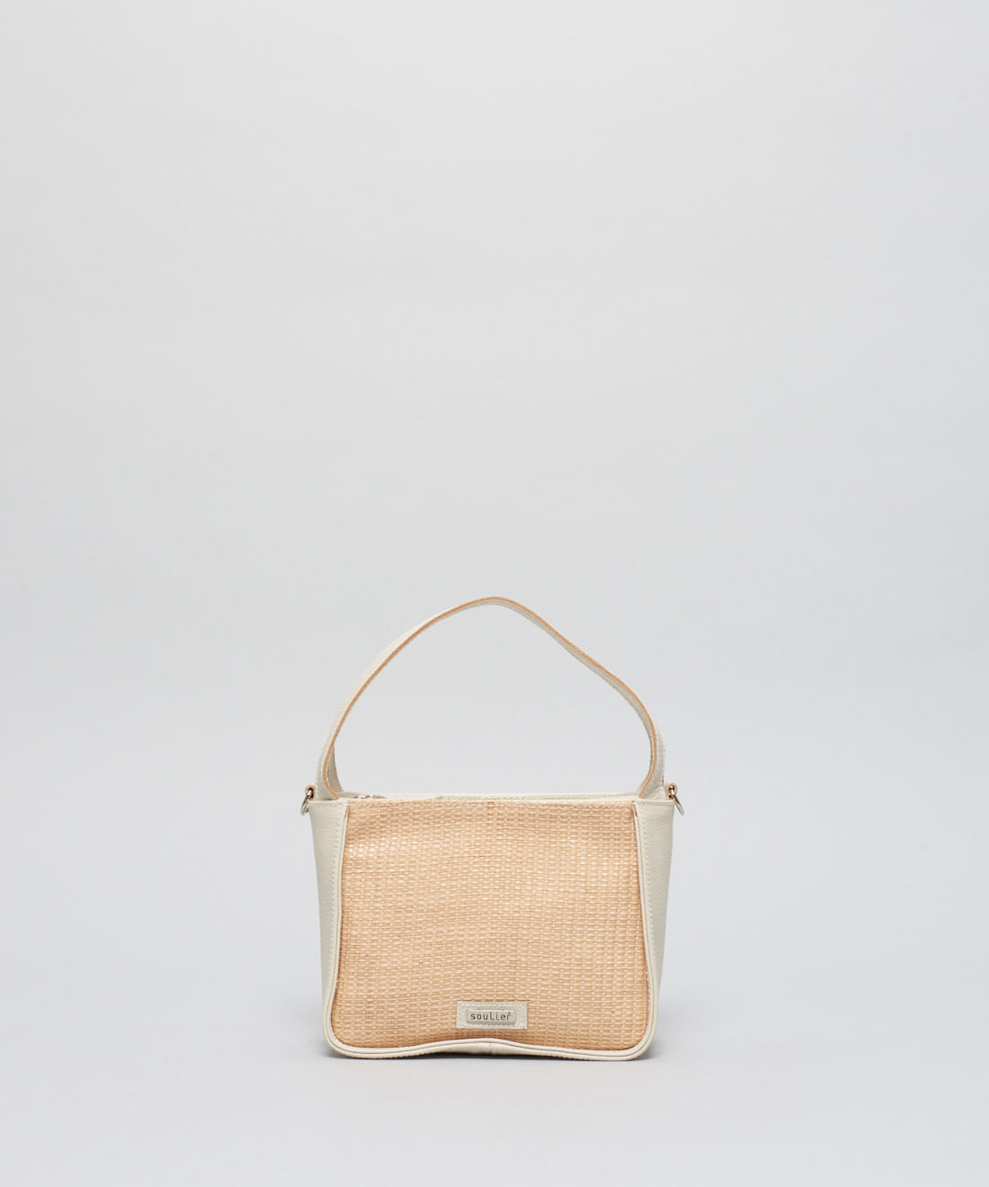 Bolsa p Couro Rafia - Palha Natural - Imagem 4