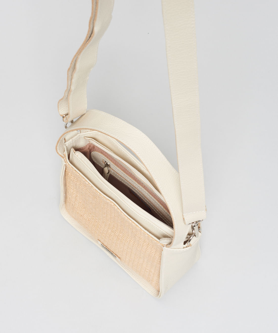 Bolsa p Couro Rafia - Palha Natural - Imagem 5