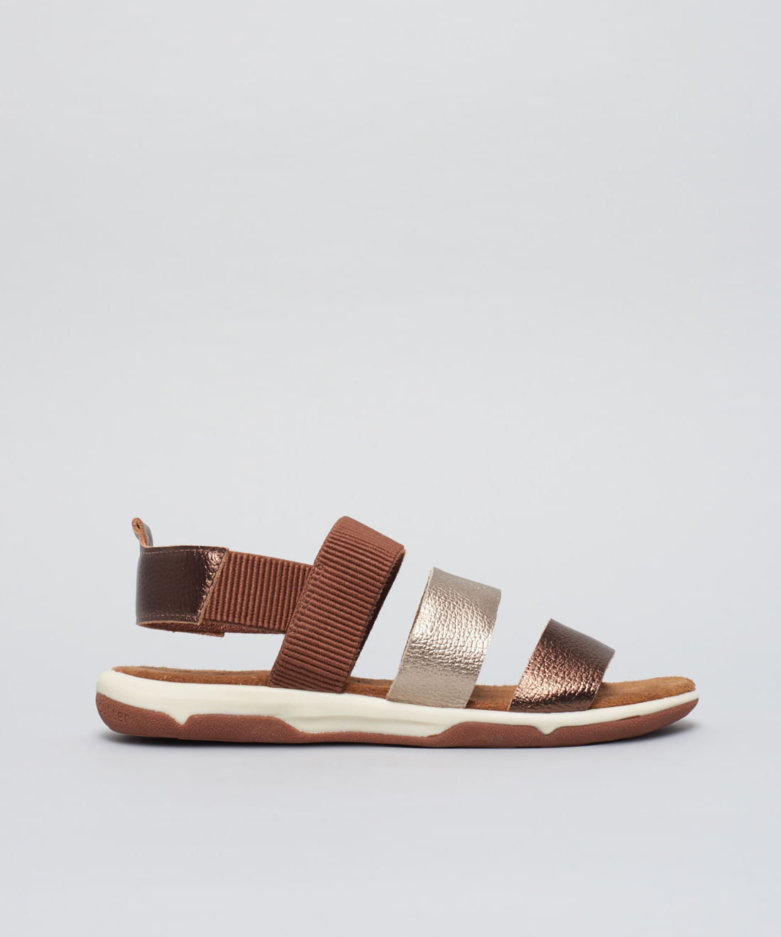 Rasteira Capri Couro Isa - Bronze