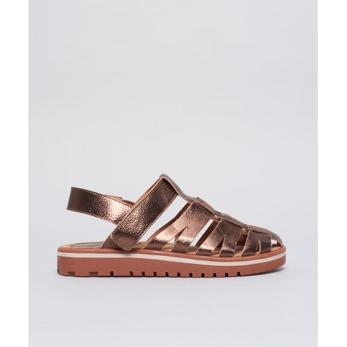Rasteira Tratorada Pescador Velcro - Bronze