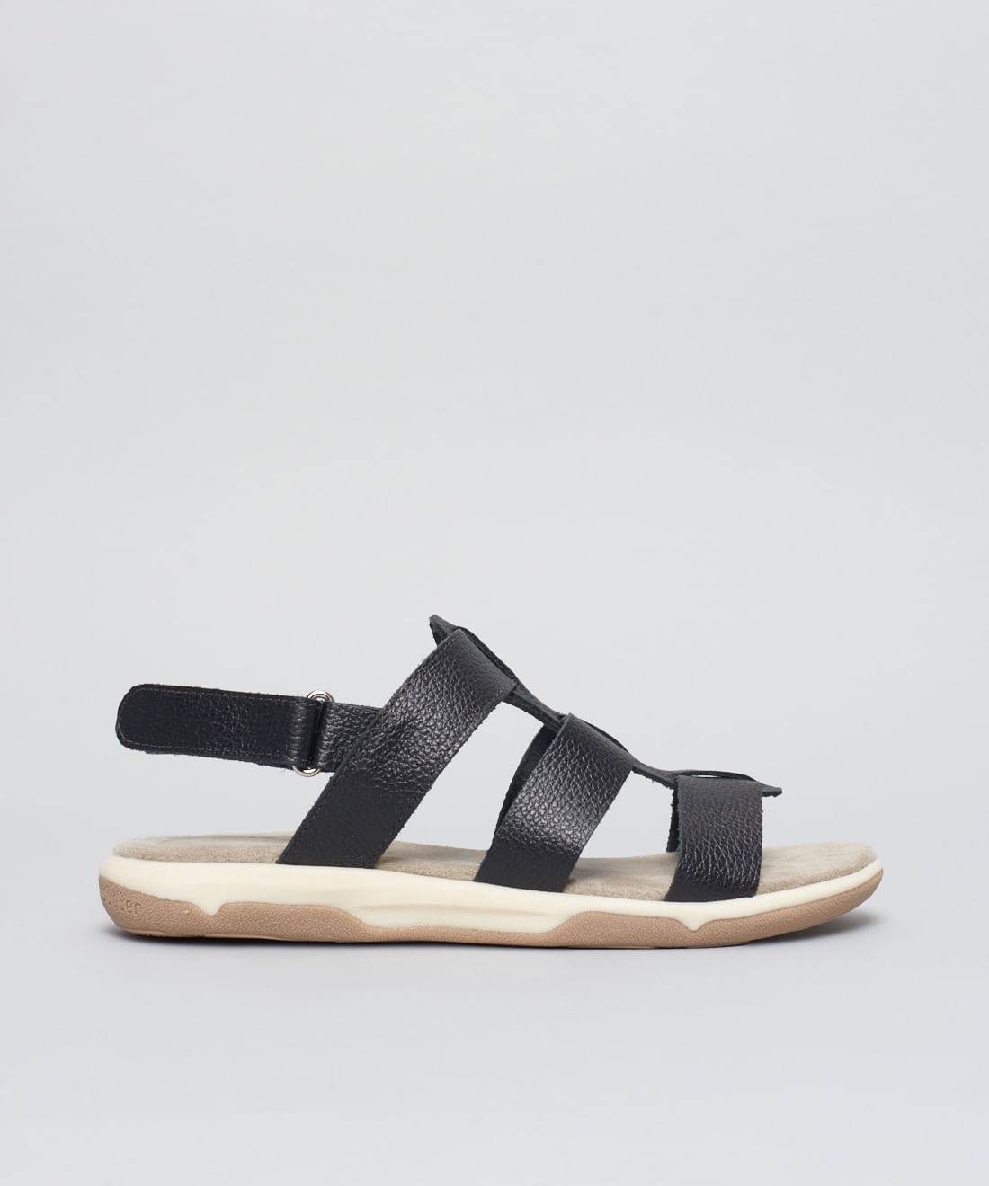Rasteira Capri Couro Lara - Preto