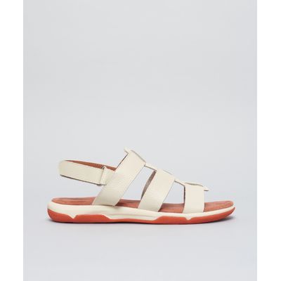 Rasteira Capri Couro Lara - Offwhite