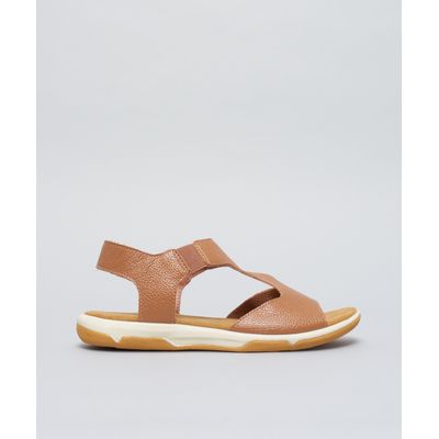 Rasteira Capri Couro Vic - Caramelo