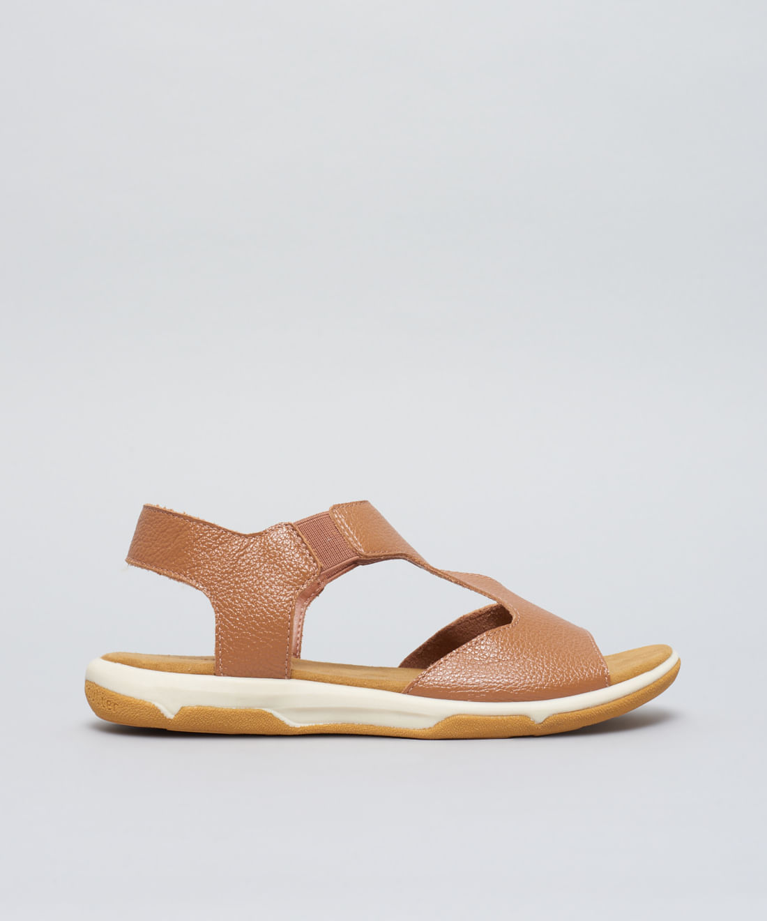 Rasteira Capri Couro Vic - Caramelo