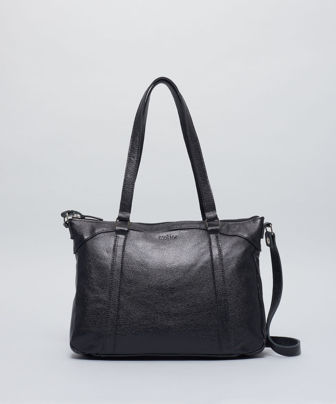 Bolsa g Couro Priscila - Preto