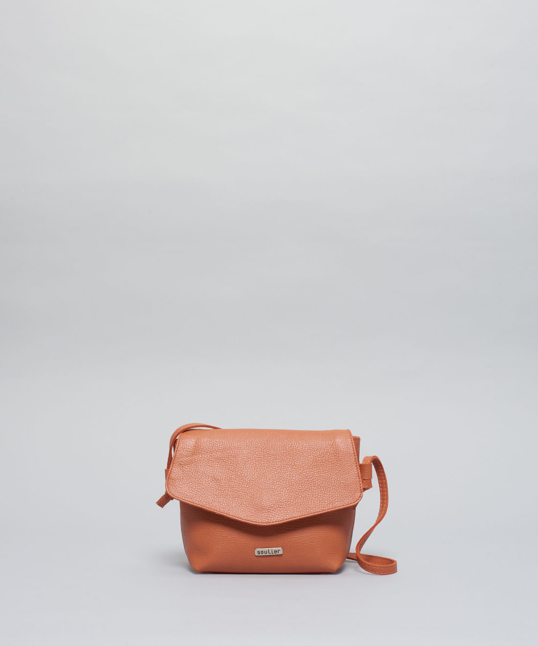 Bolsa p Couro Tampa Lena - Papaya