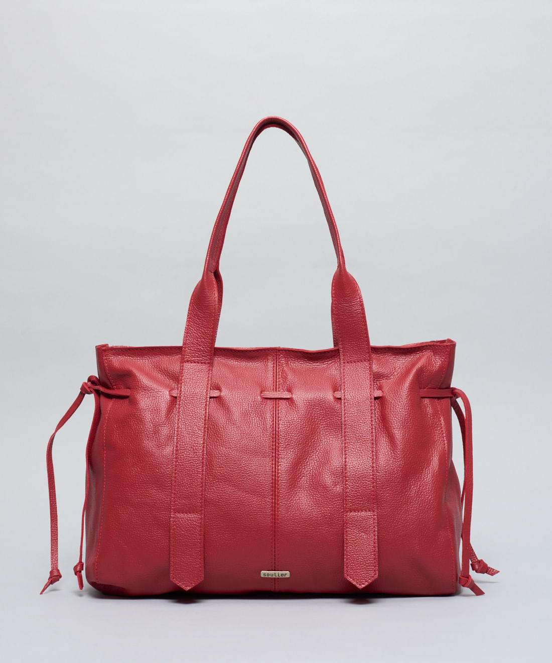 Bolsa G Couro Carla - Vermelho