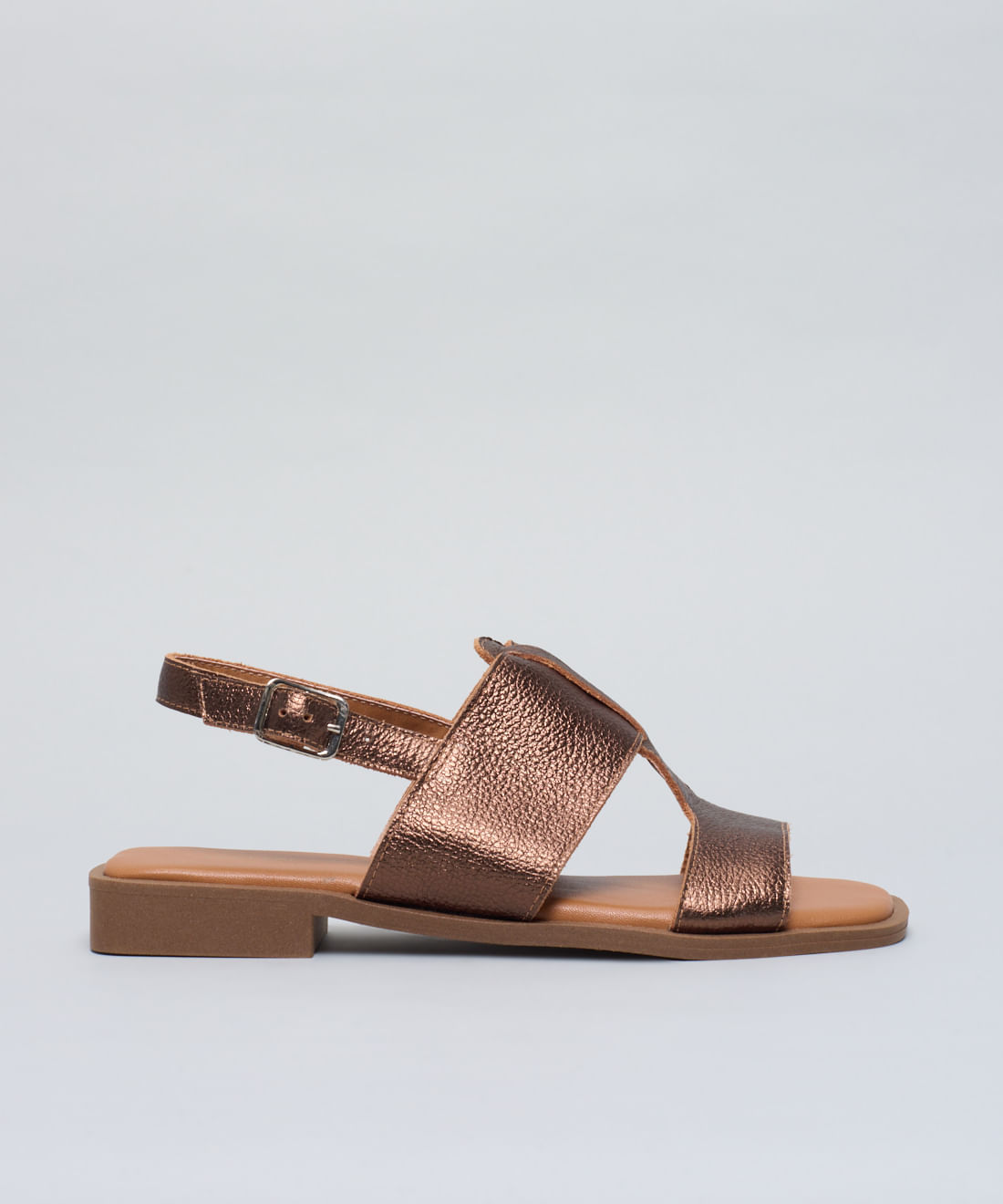 Rasteira Couro Annie - Bronze